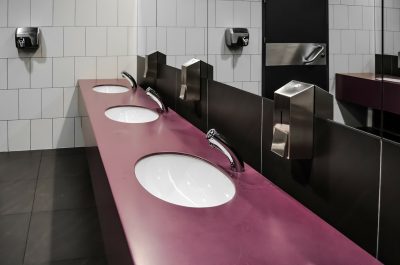 clean commercial restroom